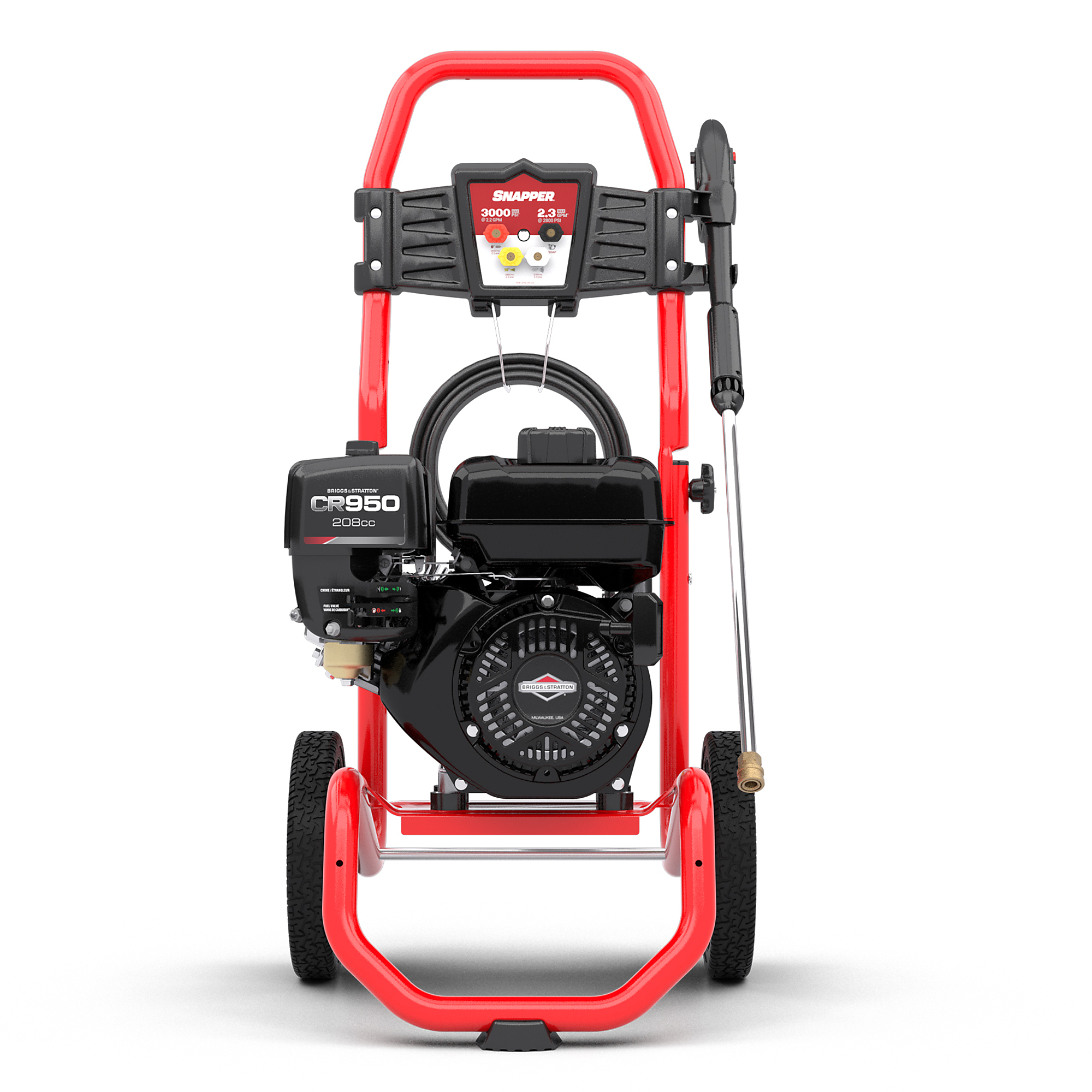 Snapper Gas Pressure Washer — 3000 PSI, Briggs & Stratton Engine, 4 Quick-Connect Spray Tips, Model# 022001